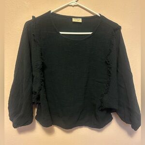 New Curator Tamu black blouse, XS